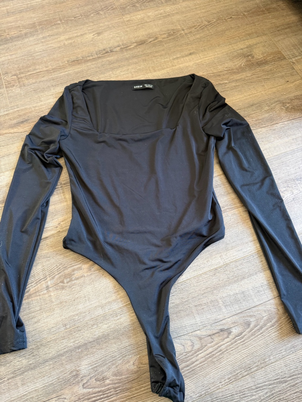 SHEIN Black Long Sleeve Bodysuit